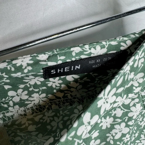 Ditsy Floral Green Wide Leg Pants XS - Picture 4 of 4